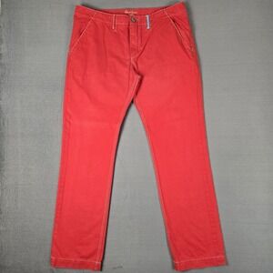 Robert Graham Jeans Mens 38x34 Red Classic Yates Denim Pants Cotton Colorful